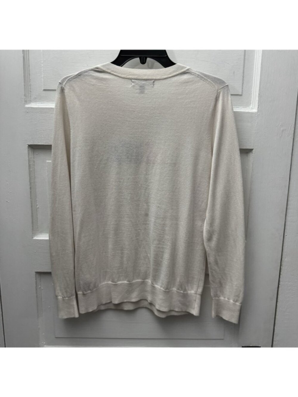 Banana Republic L’Amour Sweater Women Medium Ivory Graphic Lightweight Knit - Picture 4 of 7